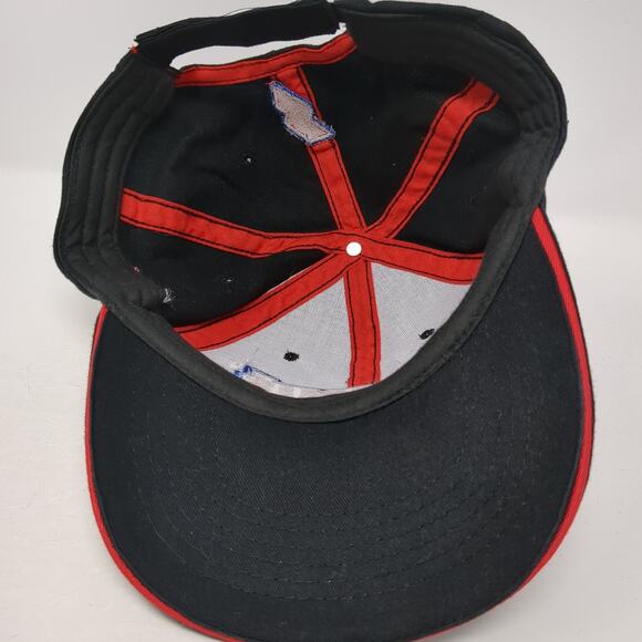 Summit Racing Equipment Strapback Hat Black One Size Embroidered 6 Panel - Picture 7 of 8